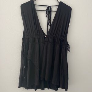 Free People Black Bathing Suit Cover Up